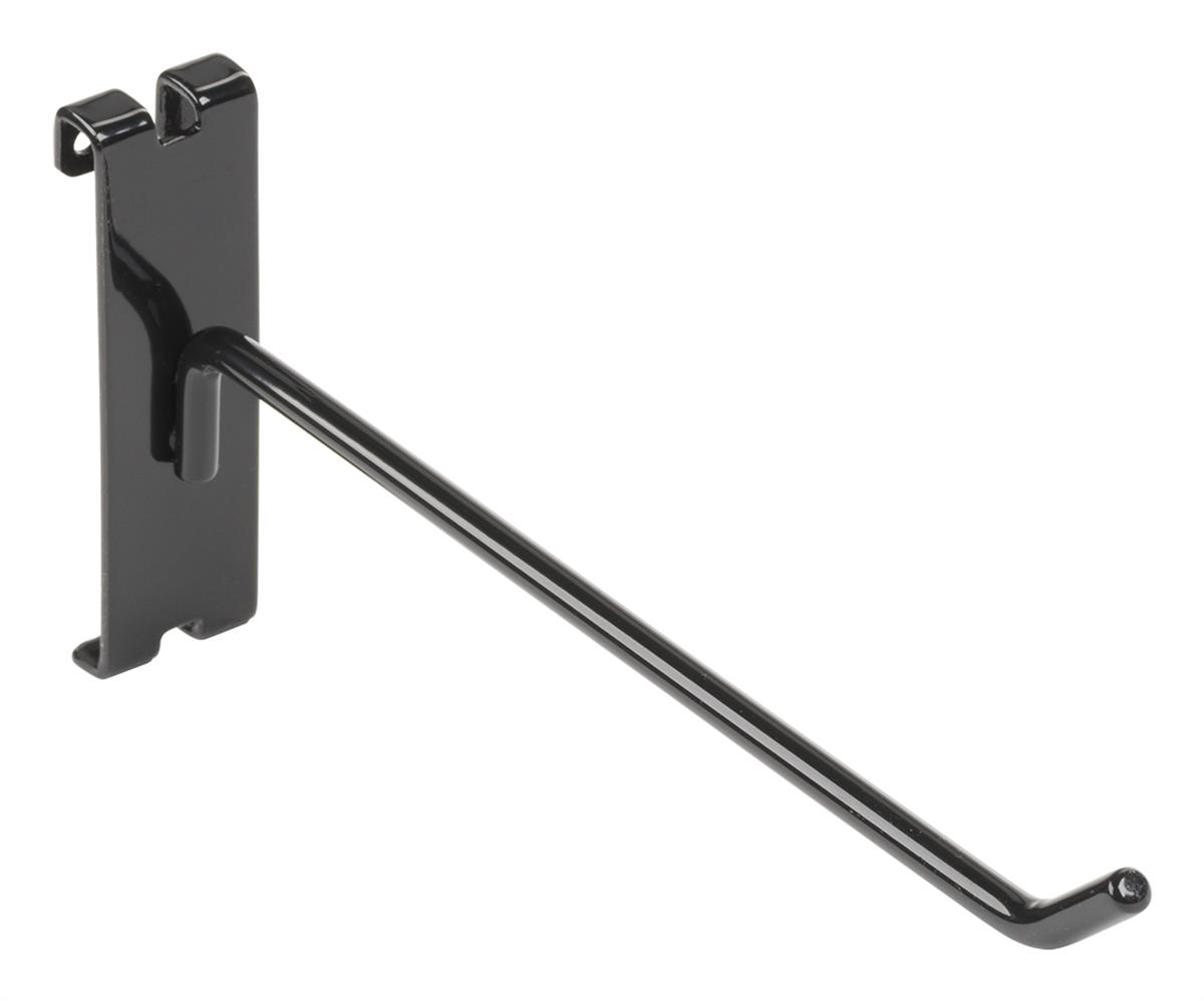 10 Pc GLOSS BLACK 8" Long Gridwall Hooks Grid Panel Display Wire Metal Hanger 