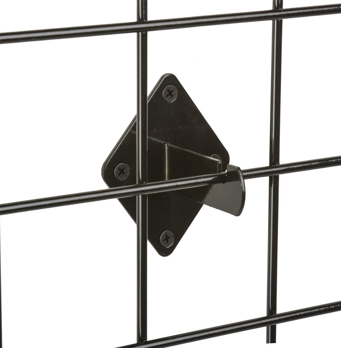Black Color Only Garment Racks Wall Brackets for Gridwall or Grid Panels Set of 8 Pieces 