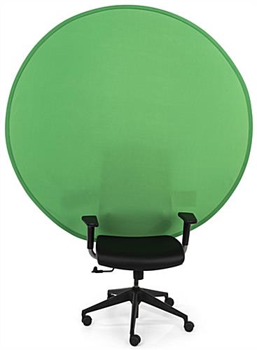 Portable chair mounted green screen with double-sided color