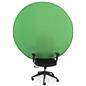 Portable chair mounted green screen with double-sided color