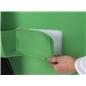 Portable chair mounted green screen with hook & loop closure attachments