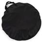Portable chair mounted green screen with black nylon carrying case