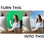 Portable chair mounted green screen with chroma key color PMS 354C