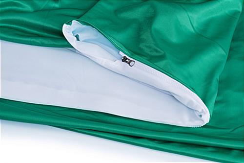 354 C pantone PMS dye chroma green backdrop with integrated zipper