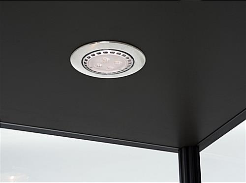 Glass Tower Cabinet with LED Spotlights