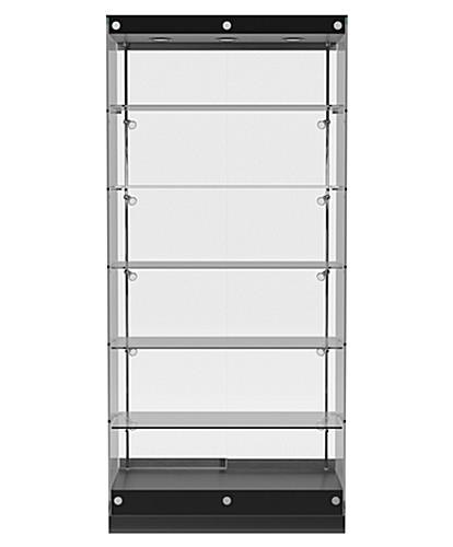 Modern glass display cabinet with tempered glass