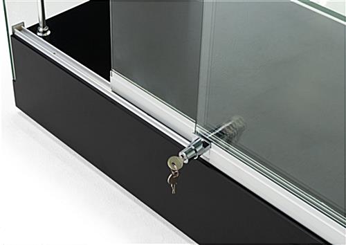 Modern glass display cabinet with locking door