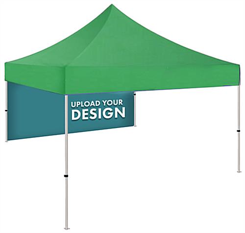 Portable canopy tent backwall with fire-resistant polyester