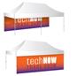 10 x 20 pop up tent custom backwall with full color double sided graphics