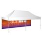 10 x 20 pop up canopy backwall printed on fire retardant polyester 