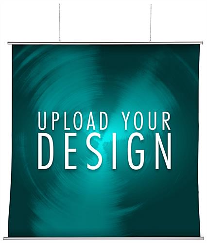 Mesh fabric banner with single sided artwork