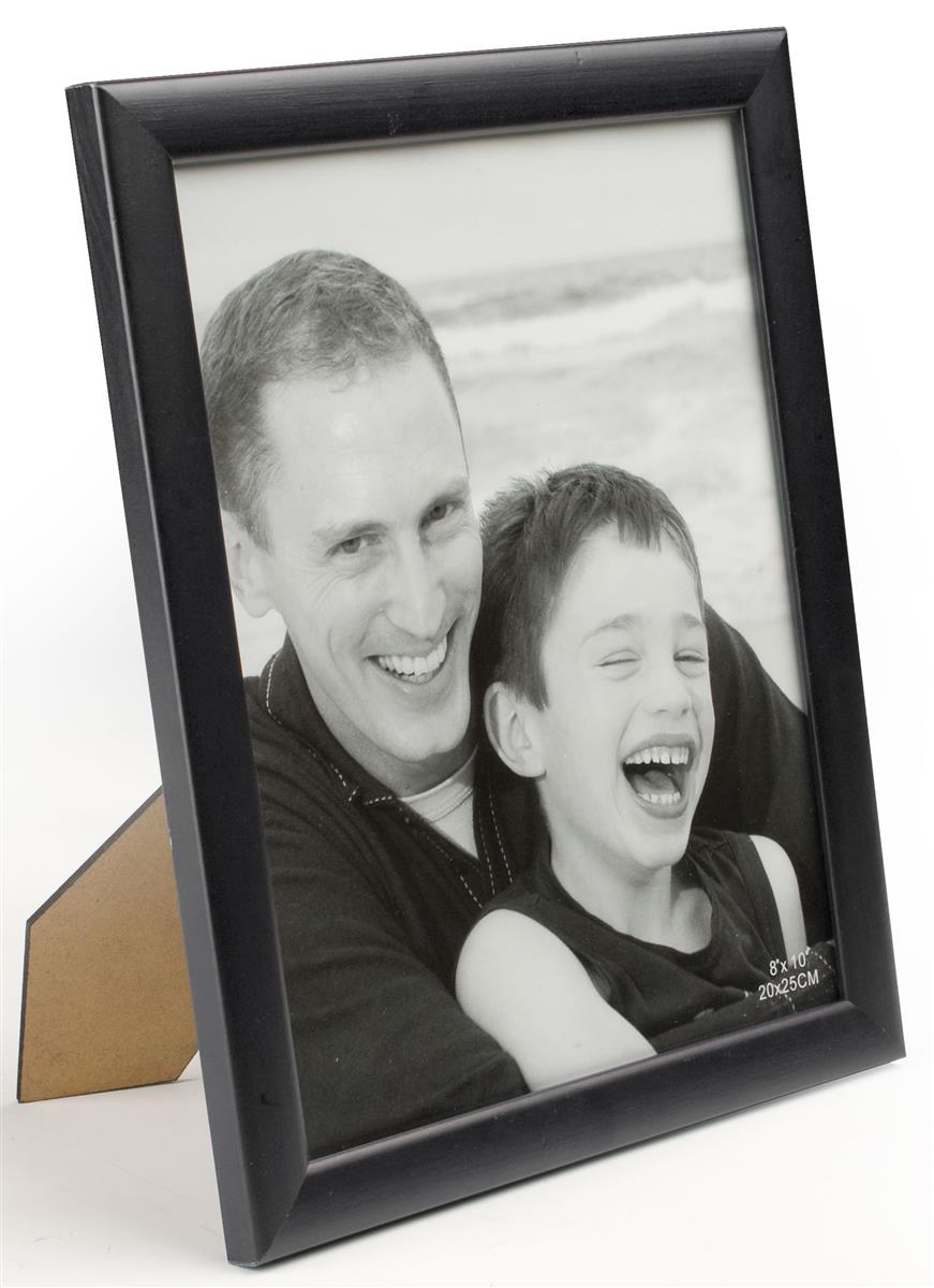 8" x 10" Black Wood Photo Frame Tabletop or Wall