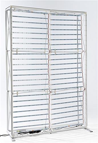 Single-sided LED SEG fabric light box with ladder style 10000K display