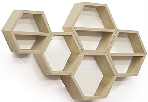 Floating Honeycomb Shelves | Set of 5