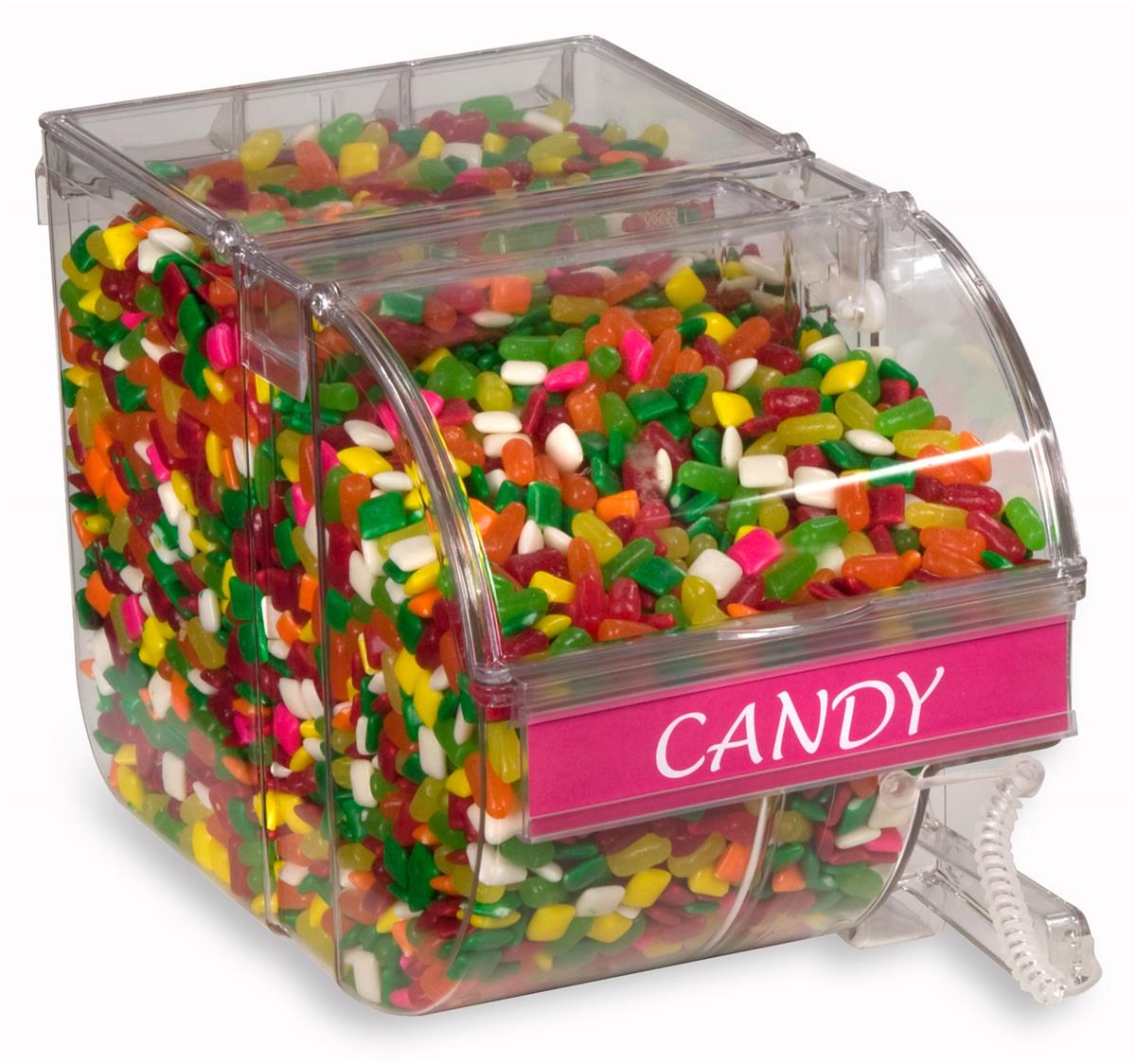 3 Gallon Candy Scoop Bin Sign Holder & Hinged Door