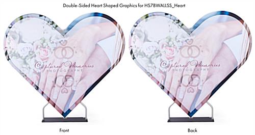 Double sided replacement graphic for HS7BWALLSS_Heart backdrop is long lasting 