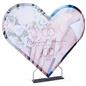 Heart shaped graphic backdrop with polyester fabric 