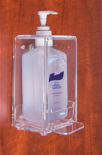 Hand sanitizer pump bottle holder with wall mount capabilities