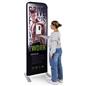 24 inch x 78.75 inch touchless hand sanitizer banner stand with an automatic cleansing dispenser 
