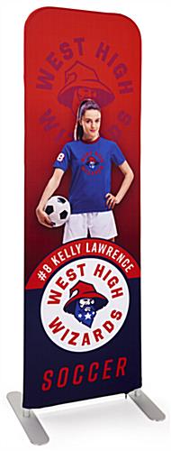 24 inch x 78.75 inch personalized slip top banner stand with full color options 