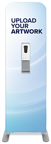 24 inch x 78.75 inch personalized advertisement signage for HSBDTDSG2 with inserts for 2 hand sanitizer dispensers 