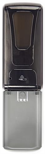 Hand sanitizer drip tray dispenser is battery operated