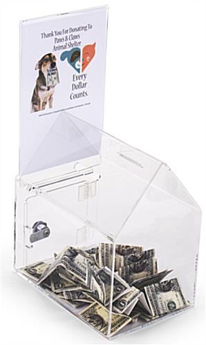 House Shaped Donation Box with Header