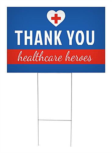 Thank you healthcare heroes printed yard sign