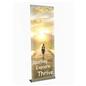 Link magnetic base retractable banner stand with custom printed graphics