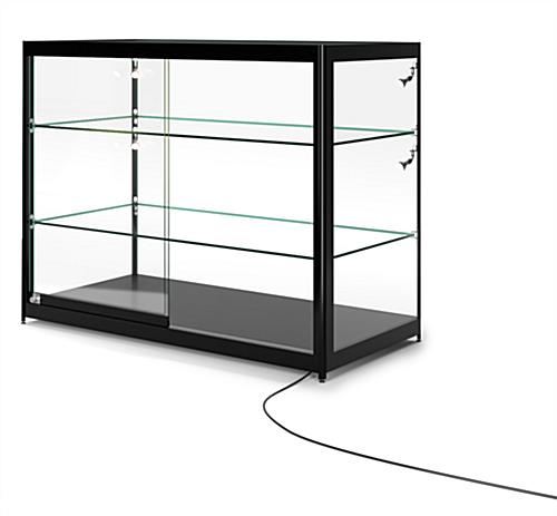 Aluminum Display Case Counter, 21.5" Shelf Depth