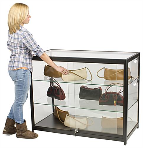 Aluminum Display Case Counter with Sliding Doors