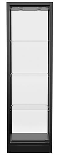 Glass tower display case with durable construction