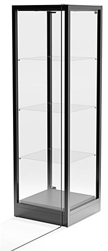 Glass tower display case with 157" power cord