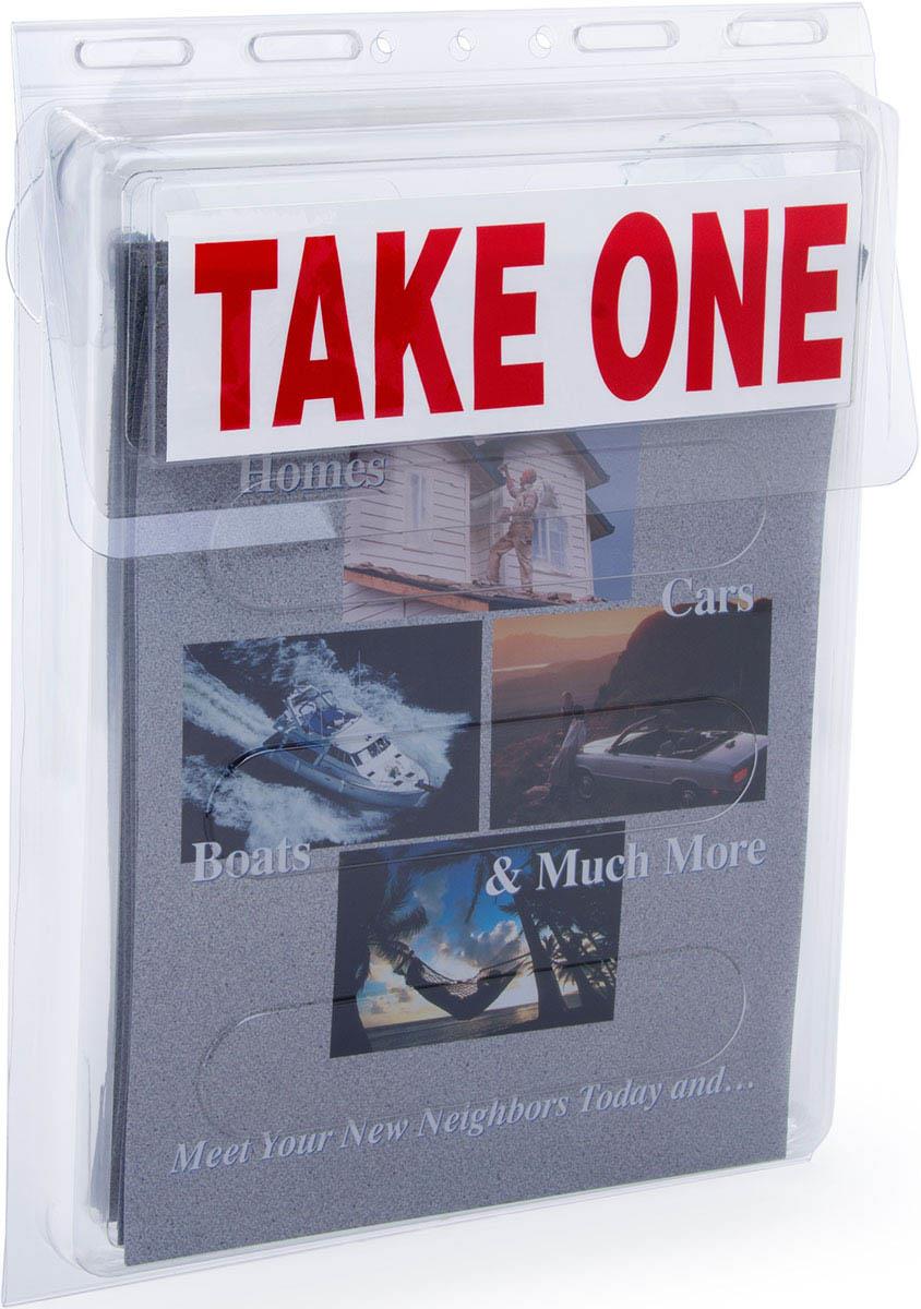 Marketing Holders Outdoor Wall Real Estate Listing Box Menu Signage Brochure Holder 10w x 13h w/Suction Cups Qty 1