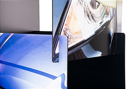 Flat pack cube display signage with slot together assembly