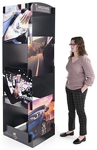 Extra tall flat pack cube display signage 