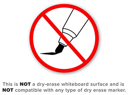 Do not write on digital interactive whiteboard with any type of marker