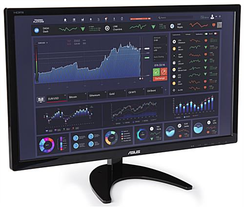 32 inch tilting single monitor desktop stand holds a variety of TV screens 