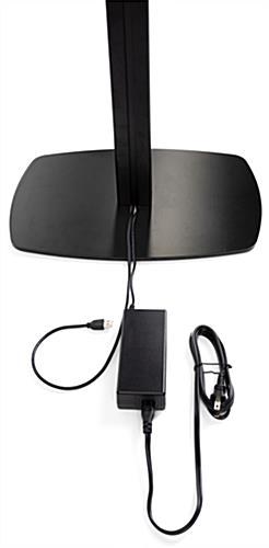 Android LED selfie floor stand with cable hidden management 