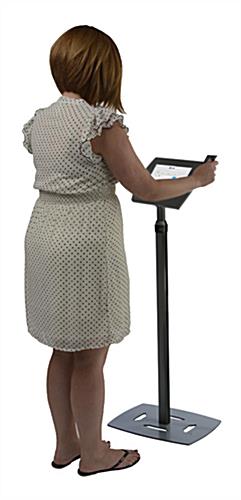 Black Tablet Giving Kiosk with Square Reader Bracket