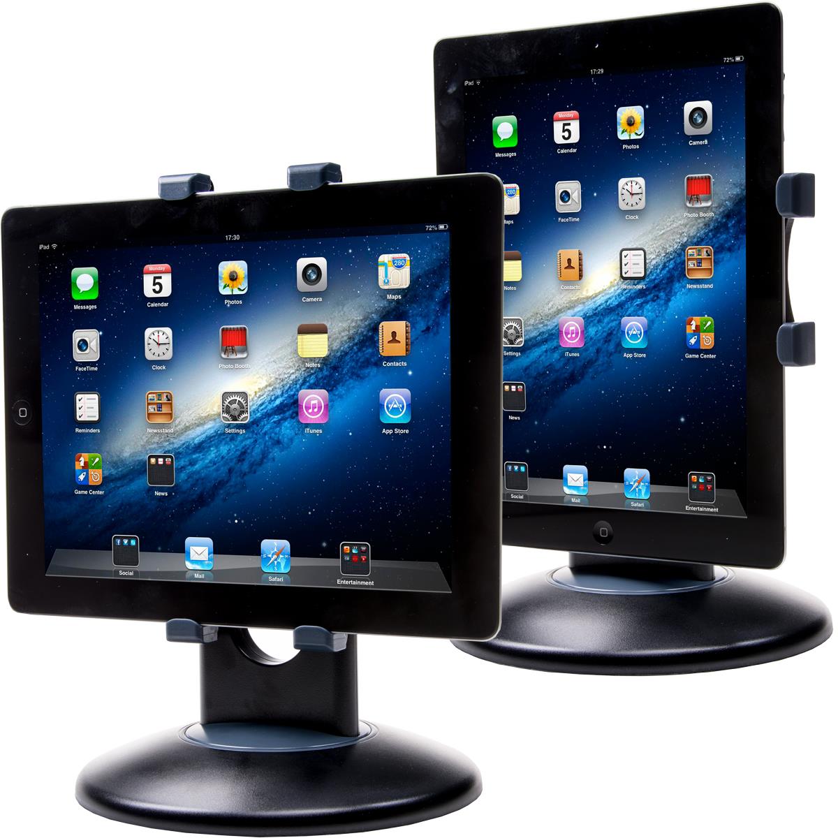 ipad counter stand with tilting and rotating bracket