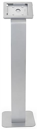 iPad enclosure floor stand with front facing camera hole 