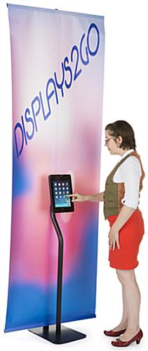 Tall iPad Stand with Banner Hanger