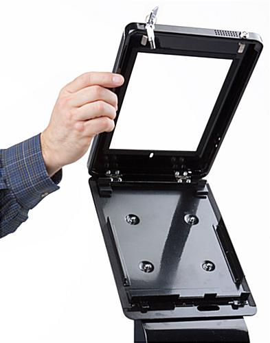 iPad Kiosk Stand with Lift Open Enclosure