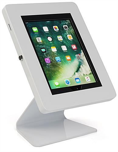 Tamper-Proof Tablet and iPad Kiosk with White Finish