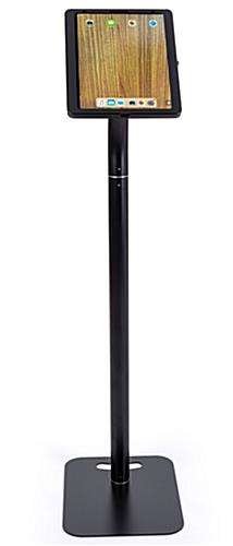 Rounded corner matte black adjustable iPad pro 12.9" floor stand