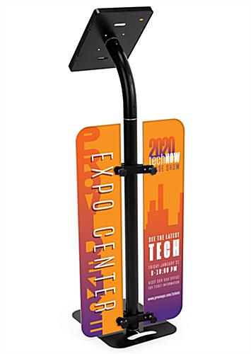 Branded iPad survey stand with steel and aluminum construction