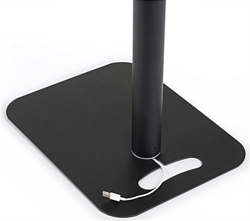 Branded iPad survey stand with built-in cable management 