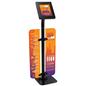Branded iPad survey stand with floor standing placement