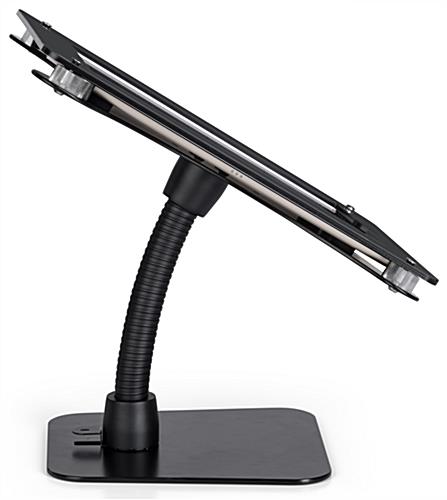 Flex arm tablet mount custom holder for 12.9 iPad with weighted base